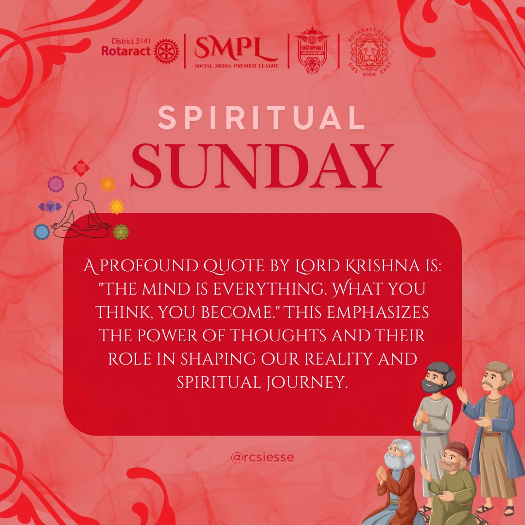 rcsiesse_'s tweet photo. β¨ Your mind is the architect of your destiny! π§ π The thoughts you nurture shape your reality. Embrace positivity and watch your spiritual journey flourish. ππ
#SpiritualSunday #MindfulLiving #PositiveVibes #InnerPeace #ThoughtsBecomeThings
#RotaractSIES #RotaractIndia #Fyp https://t.co/oBntNnz8Bb