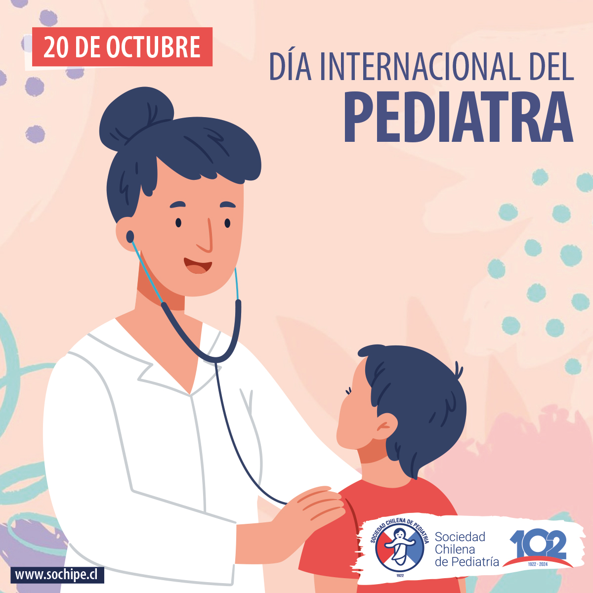 sochipe's tweet photo. 🌟 [20 DE OCTUBRE] DÍA INTERNACIONAL DEL PEDIATRA 🌟
Hoy celebramos a quienes dedican su vida a cuidar la salud de nuestros niños, niñas y adolescentes. 🙌 A todos los pediatras, especialmente a los de Chile y a nuestra querida SOCHIPE, ¡
Gracias por su increíble labor! https://t.co/1GZSJjj5gg