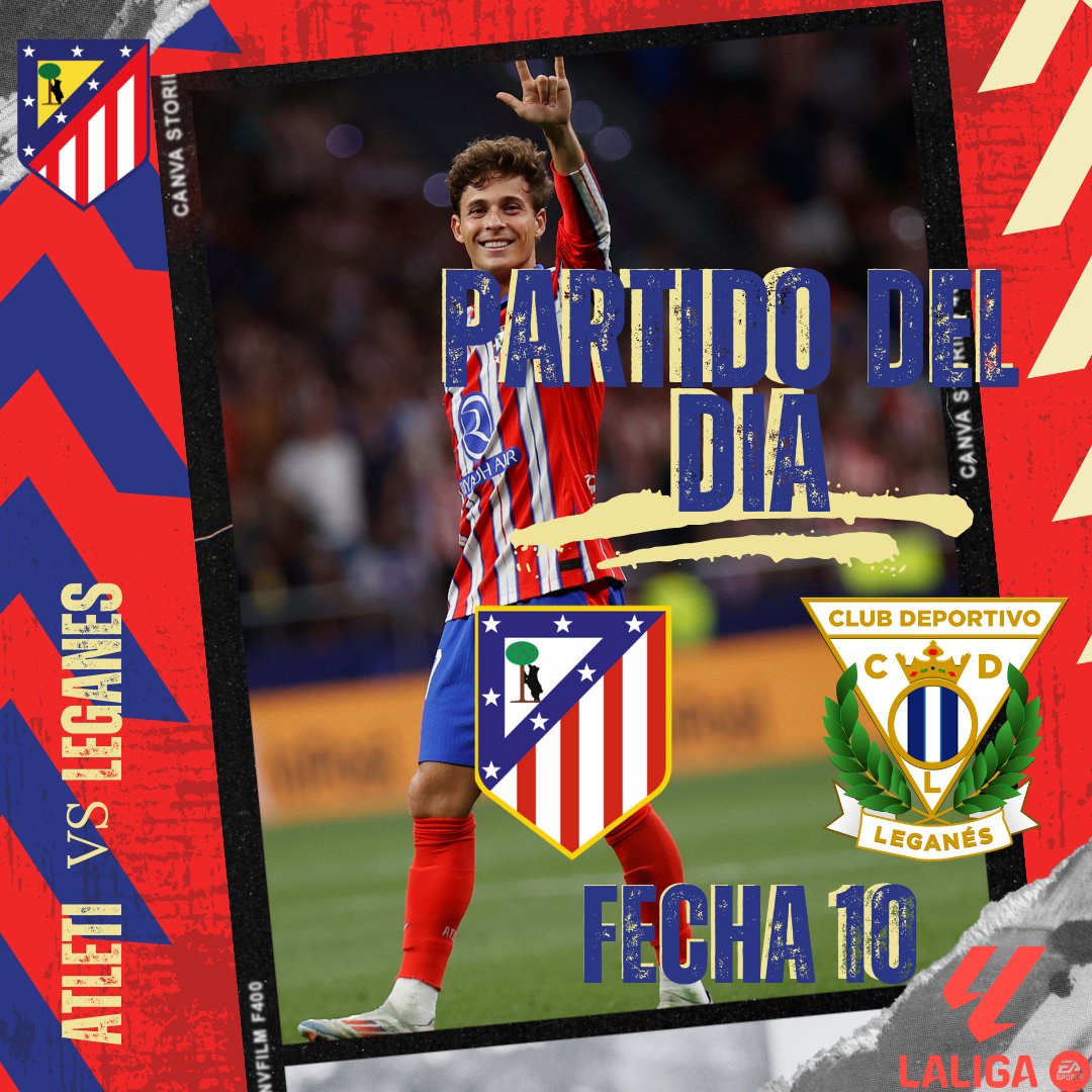 PenaAtletiCol's tweet photo. ⚽ @atleticodemadrid vs @cdleganes 
📆 20/10/2024
⏱️ 09:15 hrs. Colombia 
🏟️ Metropolitano-Madrid.

#LaLigaEASport 
#AtletiLeganes
#peñaatleticolombia 
#porqueluchancomohermanos 
#corajeycorazón https://t.co/hi4pmz3yj1