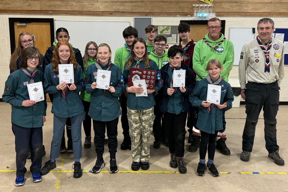 It's a Hat Trick!
The 38th Rossendale are the 2024 champions of the Rossendale District Beaver Akeema Shield Competition, the Cubs Akela Trophy Competition and the Scouts BP Trophy Competition.
They should be very proud of themselves and the Leaders who have supported them.