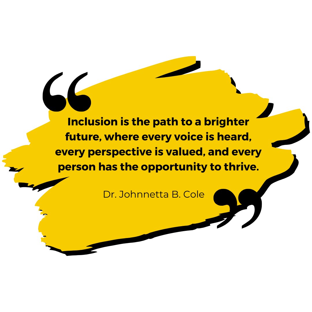 FaceEqualityInt's tweet photo. "Inclusion is the path to a brighter future, where every voice is heard, every perspective is valued, and every person has the opportunity to thrive." Dr. Johnnetta B. Cole.
#FaceEquality #FacialDifference #JohnnettaCole #QuoteOfTheDay https://t.co/aGjsxGvRqh