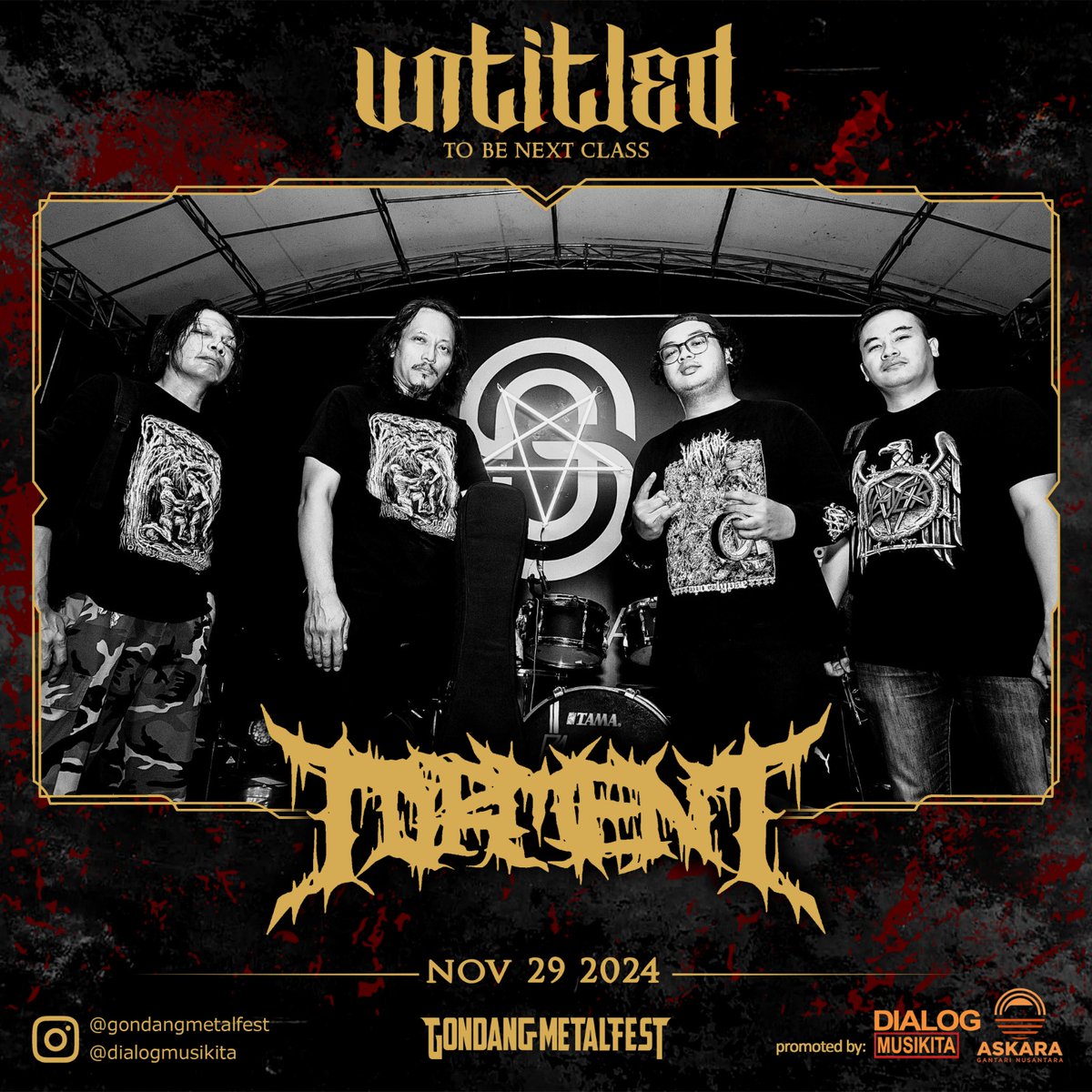 Living legend and still brutal!!!
Dengan single yang bertajuk ‘Dissatisfactory Dissection’ menandai hadirnya kembali salah satu veteran death metal kota Bengawan. @torment_brutal_death siapp menggerinda telinga kalian di stage @gondangmetalfestival "UNTITLED"

#wasli007