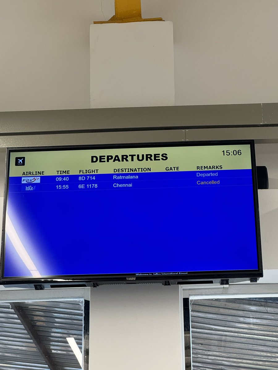 Pallavi Agrawal (@pallaviforce) on Twitter photo Never expect smooth experience with <a href="/IndiGo6E/">IndiGo</a>
Flight cancelled
Accommodation denied
Stranded at Jaffna
<a href="/RamMNK/">Ram Mohan Naidu Kinjarapu</a> <a href="/narendramodi/">Narendra Modi</a> <a href="/BIA_SriLanka/">Bandaranaike International Airport (BIA)</a> Never expect smooth experience with <a href="/IndiGo6E/">IndiGo</a>
Flight cancelled
Accommodation denied
Stranded at Jaffna
<a href="/RamMNK/">Ram Mohan Naidu Kinjarapu</a> <a href="/narendramodi/">Narendra Modi</a> <a href="/BIA_SriLanka/">Bandaranaike International Airport (BIA)</a>