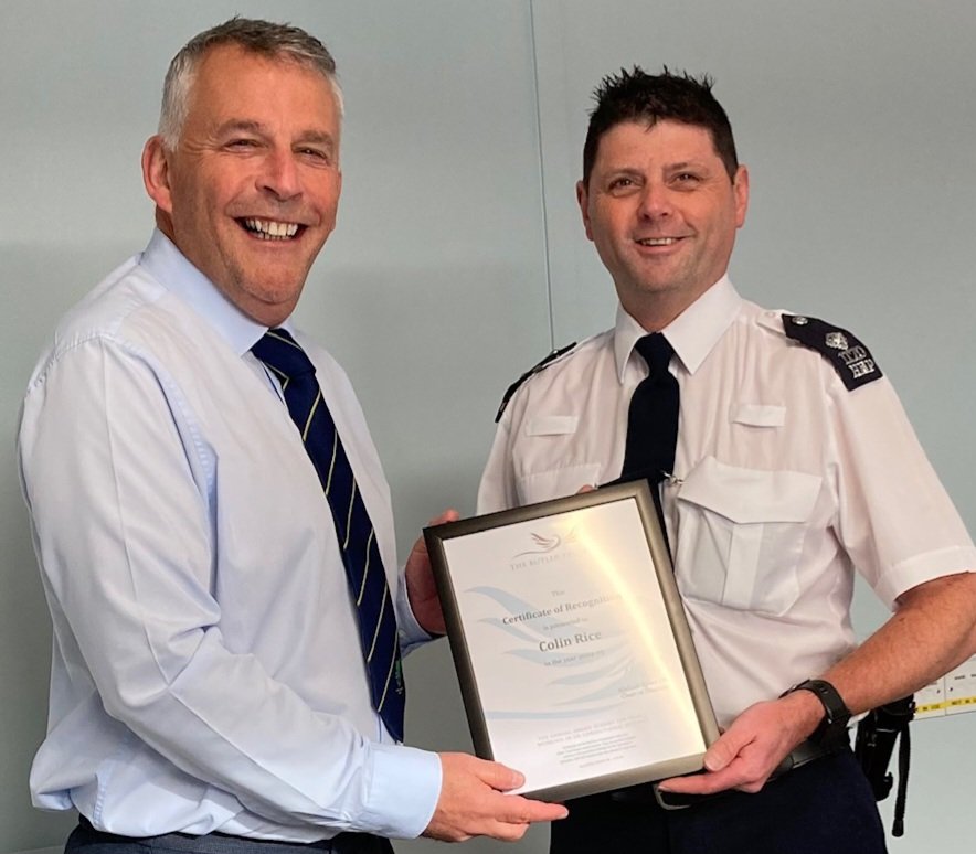 NI Prison Service (@niprisons) on Twitter photo HMP Magilligan Governor Gary Milling has congratulated Senior Officer Colin Rice on receiving a ‘Certificate of Recognition’ from the <a href="/ButlerTrust/">Butler Trust</a> which recognises his excellent work in supporting prisoners. It was one of 30 awarded from a list of 400 nominations. Well done. HMP Magilligan Governor Gary Milling has congratulated Senior Officer Colin Rice on receiving a ‘Certificate of Recognition’ from the <a href="/ButlerTrust/">Butler Trust</a> which recognises his excellent work in supporting prisoners. It was one of 30 awarded from a list of 400 nominations. Well done.