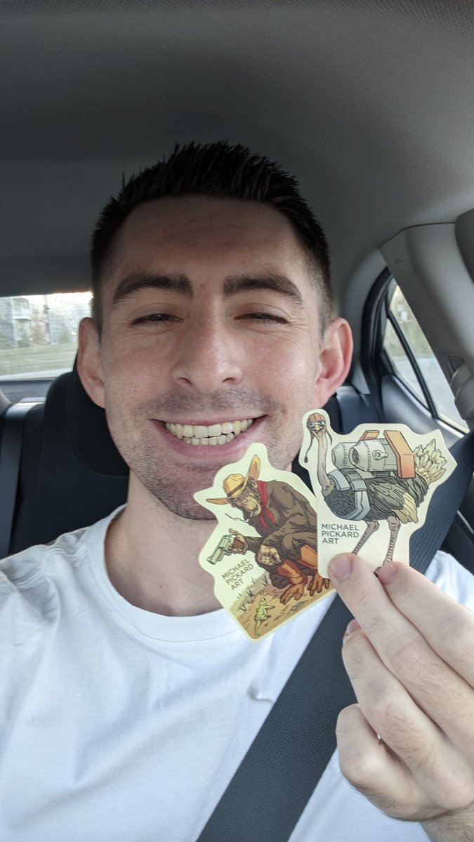 mpickardart's tweet photo. If you catch me walking around NYCC today, stop me and ask me for a sticker! I'll be handing them out throughout the day to the random passersby and to anyone with some dope costumes. https://t.co/85Z7XXySUN