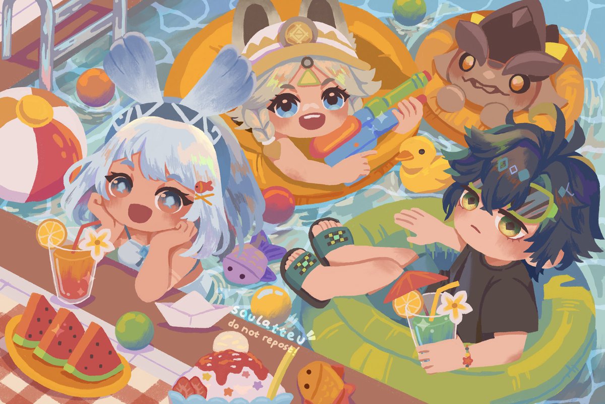 Summertime Delight🏖️🍹☀️
#Natlan  #Mualani  #Kinich  #Kachina