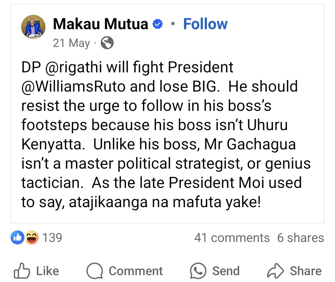 Abuga Makori EGH, MBE tweet media