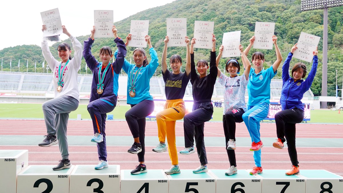 U18U16陸上大会】 ◇U18女子走幅跳✨表彰式✨ 1位🥇#成澤柚日（高2・共
