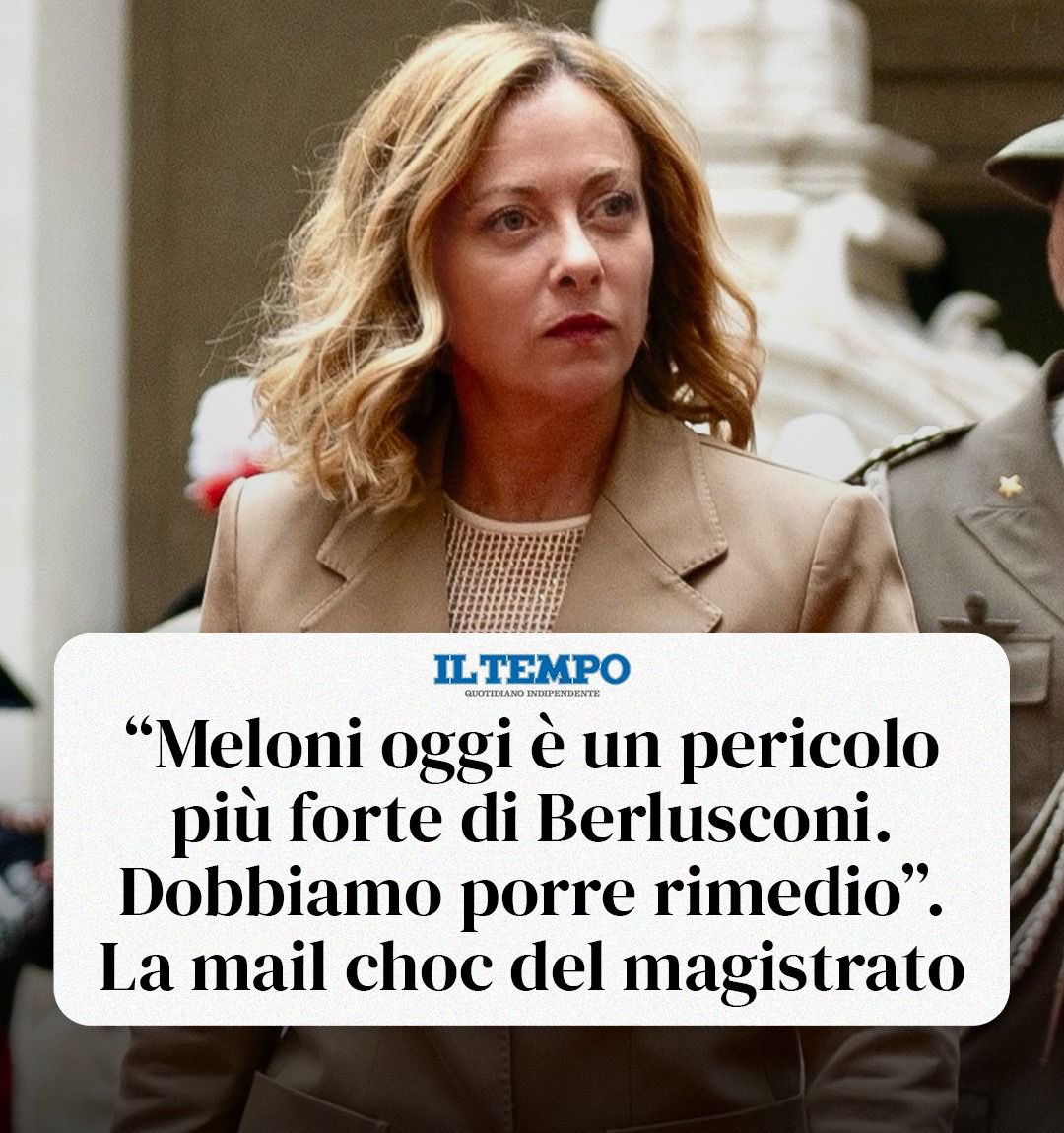 GiorgiaMeloni's tweet photo. “Meloni non ha inchieste giudiziarie a suo carico e quindi non si muove per interessi personali ma per visioni politiche e questo la rende molto più forte, e anche molto più pericolosa la sua azione (...)”. Così un esponente di Magistratura democratica. https://t.co/p2oeaXuvGF