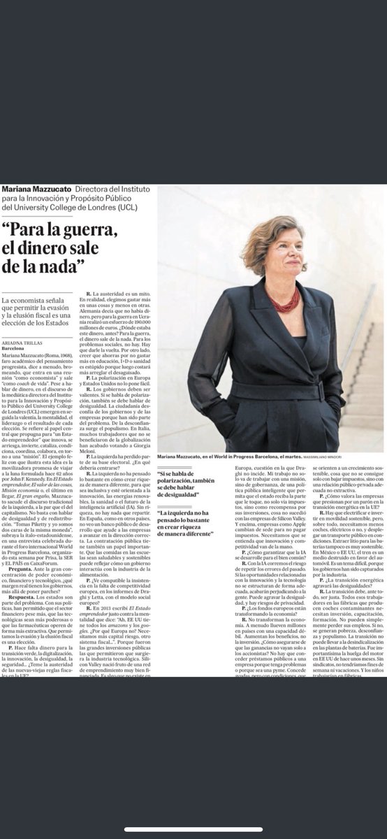 Mariana Mazzucato tweet media