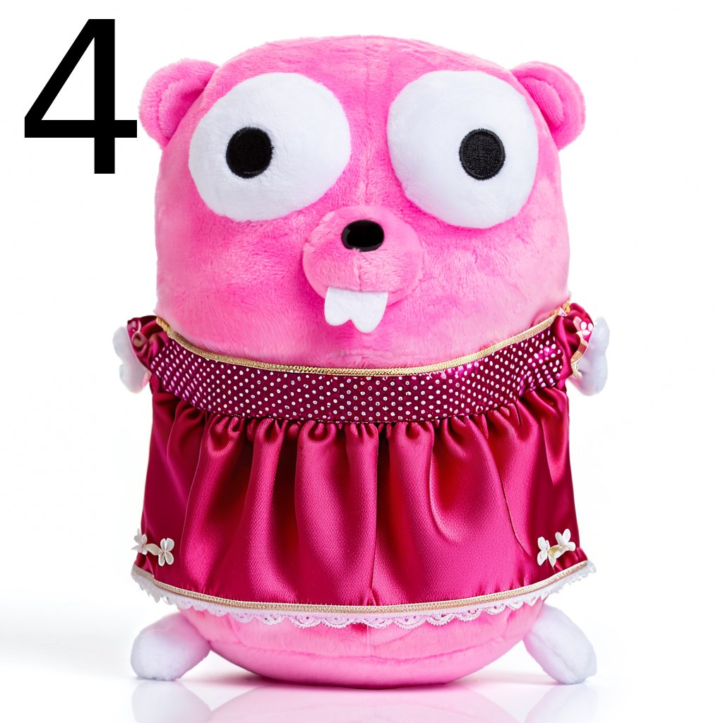 GolangMarket's tweet image. Sometimes AI can be quite useful. I was thinking to do a new nice little update to the pink plush clothing option and thought I see here which people might like. Was going for some kind of dress. Images 1-4 out of 7. Thoughts? #gopher #plush #golang
