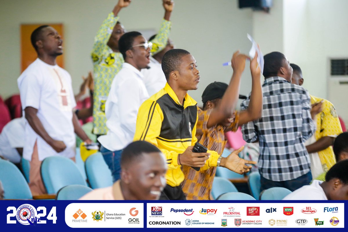 NSMQGhana's tweet photo. AUDITORIUM 900

End of contest

Swedru Sec. School: 37pts
Kumasi High School: 35pts
Tepa SHS: 33pts

Congratulations, Swedru Sec. School👏.

#NSMQ2024 #NSMQOneEighth #Primetime https://t.co/OGvYZcAmWY