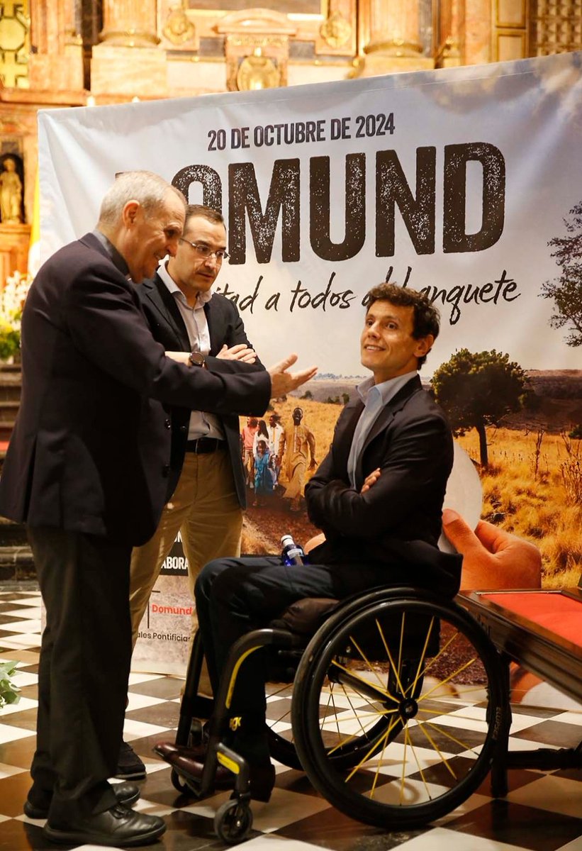 TvMater's tweet photo. Cisco García en la presentación del #Domund2024: “Tras el accidente me inspiré en los misioneros” porque son un ejemplo de fuerza y coraje➡️https://t.co/HVaoDb1hZz #Iglesia #misionera https://t.co/2AYBpLvFL7