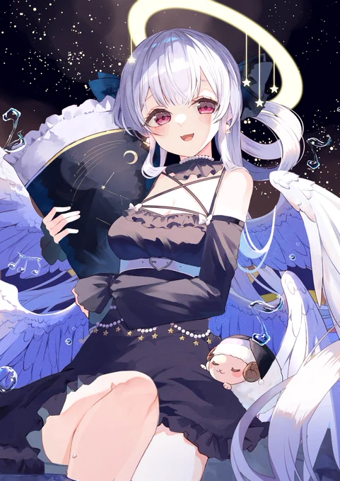 天の子守唄#illustration #oc#光る美少女展2024イラスト公募 