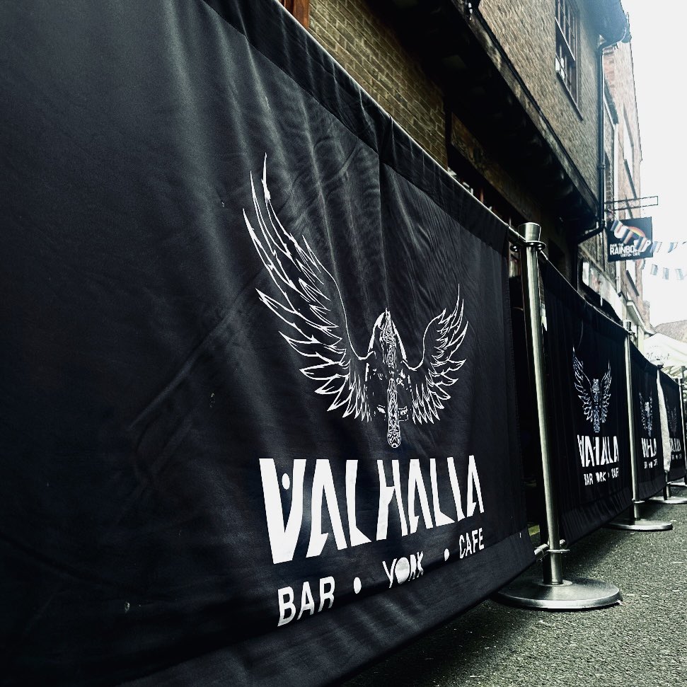 ValhallaYork's tweet photo. It’s a wee bit wet and windy here in York today - but that should never bring you down.

If though you feel the storms a threatening and you wanna get some shelter we know just the place. 

Until Valhalla 🤘🖤 https://t.co/jAYfxAjtOW
