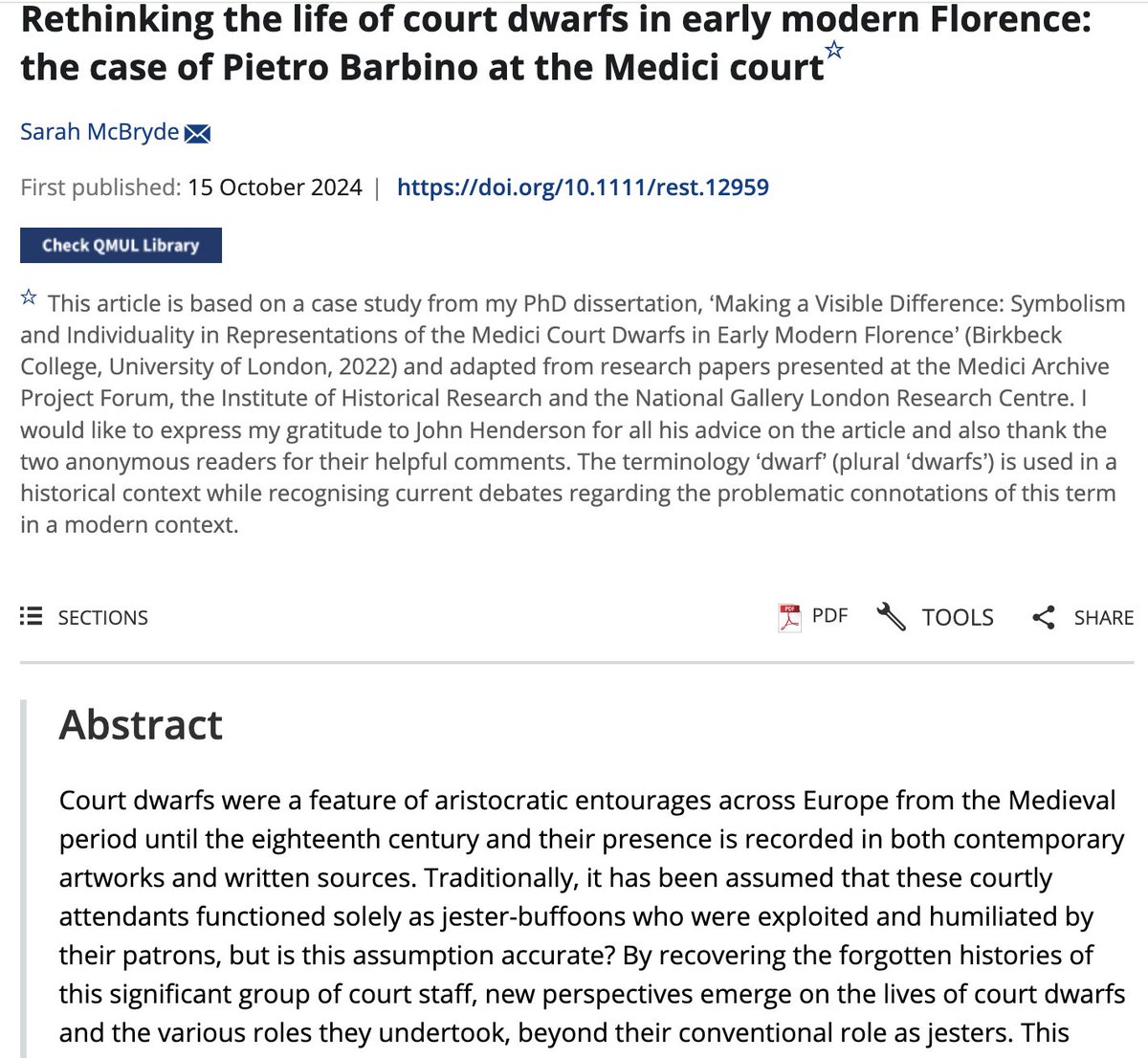 IHREurope1500's tweet photo. Our seminar had the pleasure of hearing an earlier version of this article now published @SRSRenSoc! How wonderful to see papers making it to print!

Fabulous work, congratulations @SJMcBryde!
https://t.co/JFtln0Wc0P #earlymodern #twitterstorians https://t.co/0SeFHu2eRk