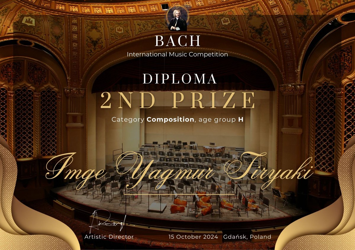 Bazen çok güzel şeyler de oluyor. Kızım #İmgeYağmurTiryaki Bach Uluslararası Müzik Yarışması'nda H yaş grubunda (21-25) ikincilik ödülü aldı :) <a href="/imgetiryaki/">imge</a>