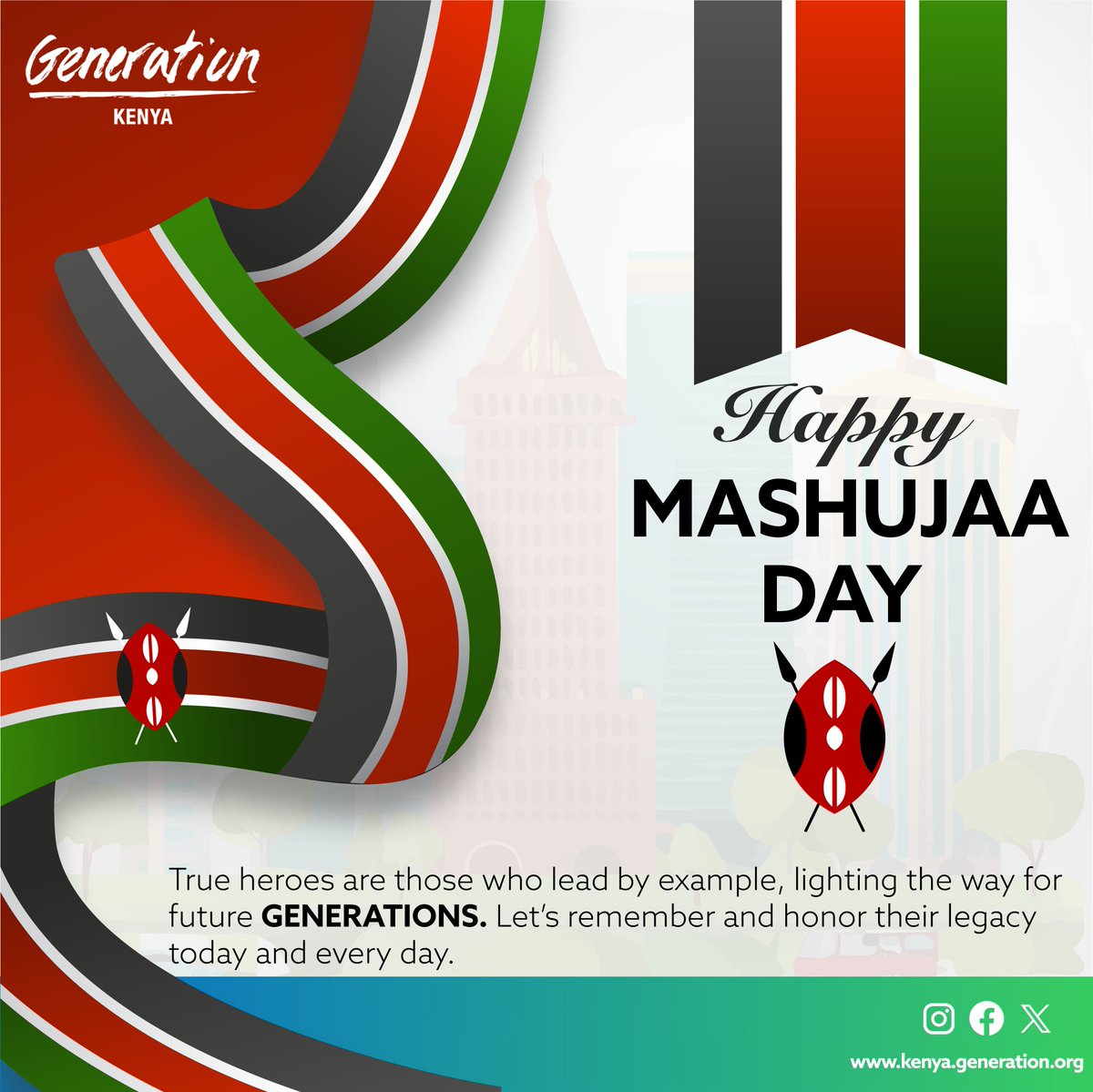 Happy #MashujaaDay! 🇰🇪Wewe ni shujaa!