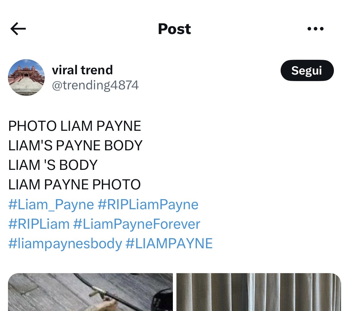 hermionemrys's tweet photo. GUYS PLEASE REPORT THIS ACCOUNT. IT’S SHARING LIAM’S PHOTOS AND HAS FEW VIEWS.
PLEASE BLOCK THEM!!!!!!

#liampayne #LiamPayneForever #Liampaynebody https://t.co/EolgpsH5Uc