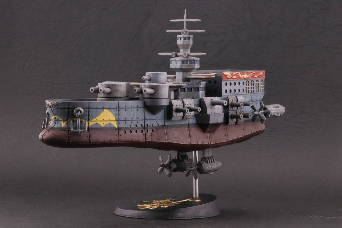 kamoe_factory's tweet photo. ドリームキャストのエターナルアルカディア よりバルア帝国戦艦を3Dプリンタで作りました✨カラーリングは煌術が使用可能な煌戦艦としています。
以前製作したものを再撮影しました。
#エターナルアルカディア #３Ｄプリンタ #SkiesofArcadia  #miniartmodels #3dprinting https://t.co/4fw6dsBEpn