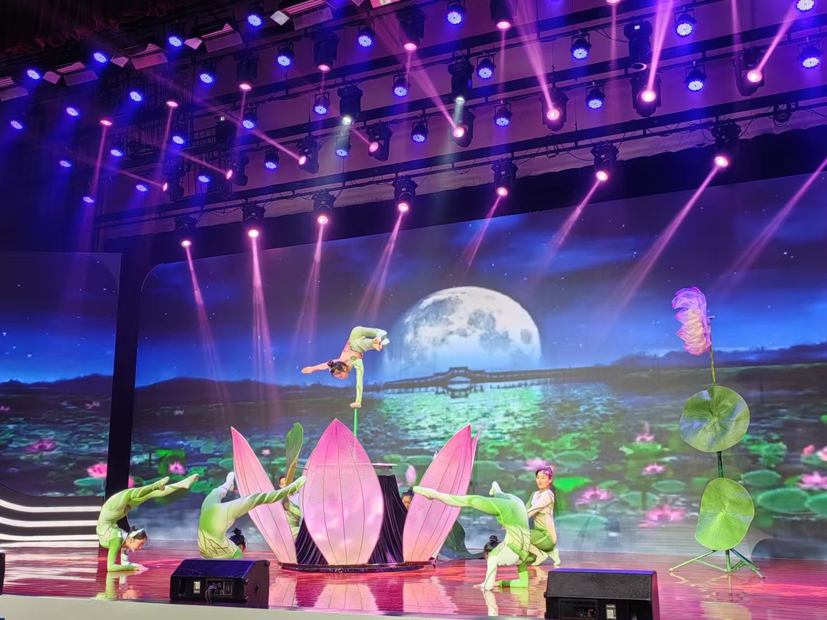 xiaoxihuana's tweet photo. 聊城杂技《如梦荷塘·女子倒立》简直美翻了！荷盈露映,波荡叶连,夏夜荷塘的唯美画卷在杂技演员精彩的演绎下如梦如幻。 #2024中太合作交流会  #聊城杂技 #聊城 https://t.co/usGgQK7ecR