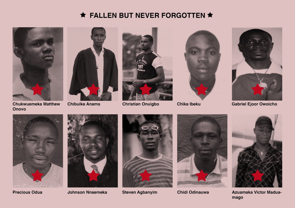 SenseitheOdogwu's tweet photo. We remember this day the fallen heroes, those who fought for justice, those who were oppressed and those who survived.
We stand with everyone and we say we would continue to fight against extrajudicial killings and injustice in Nigeria.
#EndSarsMemorial4 #Fallenbutneverforgotten https://t.co/SAL9nXrWvW