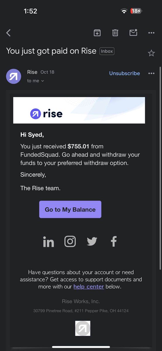 fundedsquad's tweet image. Another trader received his payout from FundedSquad from his $25,000 Instant funded account. 🔥

Congratulations to Syed for receiving his $755 payout from FundedSquad. 🎉🙌