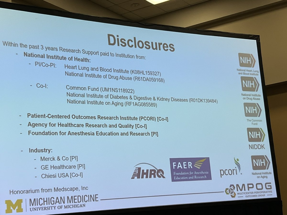 Incredible to see <a href="/UMichAnesthesia/">Michigan Anesthesiology</a> faculty extraordinaire Dr. Douglas Colquhoun incredible funding path and success, including critical funding from <a href="/FAERanesthesia/">FAER</a> #Michigan #GoBlue #ASA24