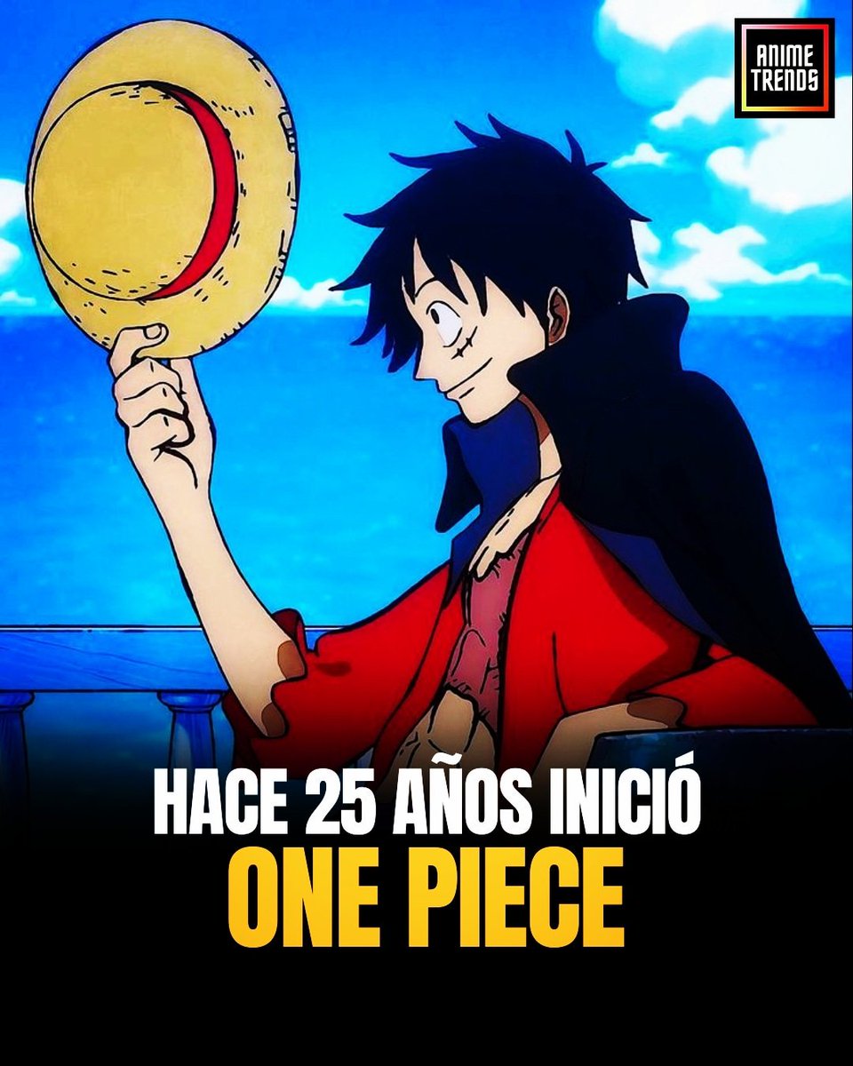 AnimetrendsLA's tweet photo. El inicio de la aventura...

Un día como hoy, hace 25 años se emitía el primer episodio de ONE PIECE. 🏴‍☠️
#TOEI https://t.co/I6kAJThhsS