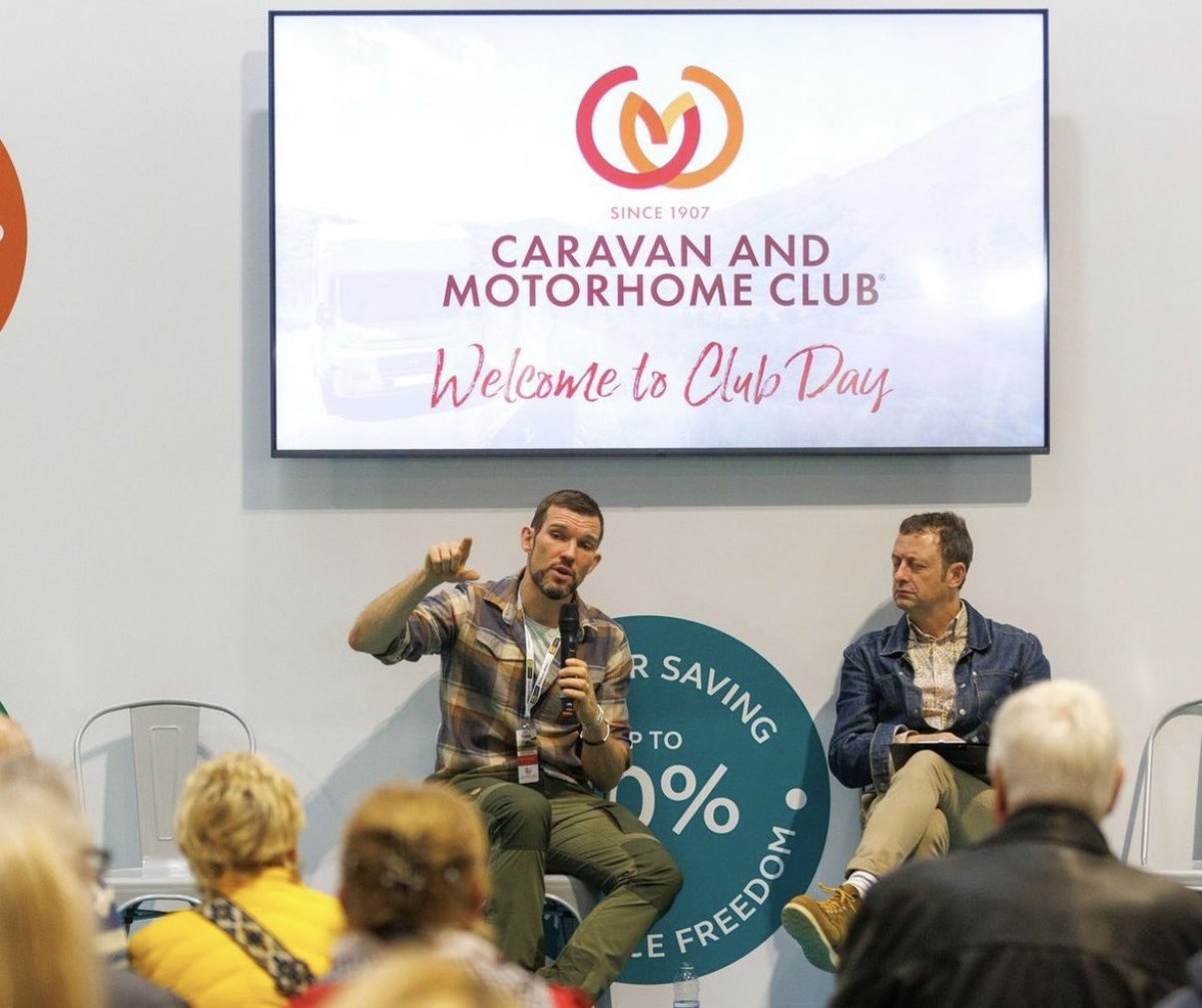 MarcusGLeach's tweet image. What a week at the @NECCaravanShow. Six days, nine talks, catching up with old friends, meeting new ones, seeing the latest @BaileyofBristol vehicles and inspiring others to expand their own travel horizons on the main stage and with the @candmclub #NeverStopExploring