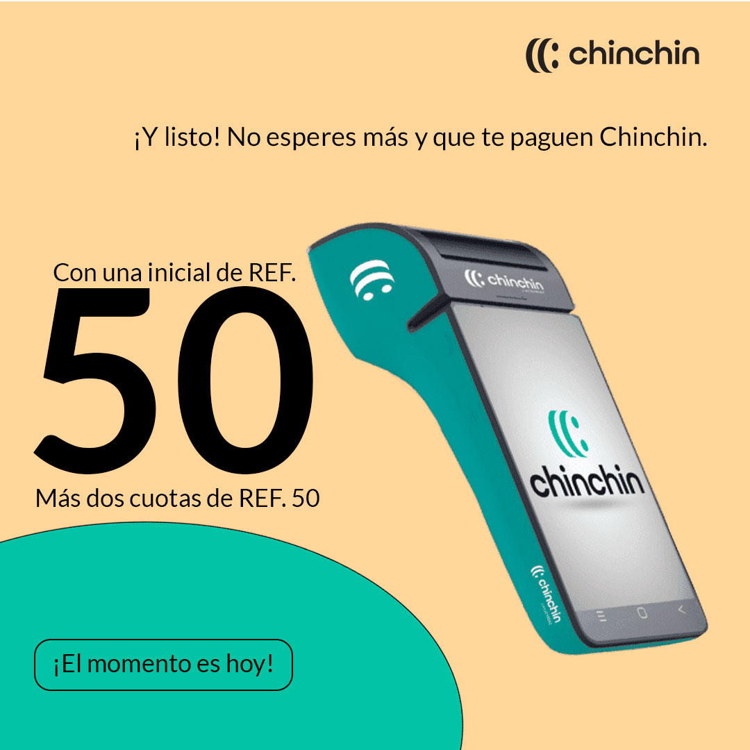Solicite su punto de ventas rápidamente con solo presentar la documentación requerida si es persona natural. Aproveche la promoción de octubre: $50 inicial y dos cuotas de $50.

Rumbo a nuestro 5to Aniversario 
¡Paga Rápido, Paga Mejor, Paga Chinchin! 
#Ventas #PagoChinchin #POS