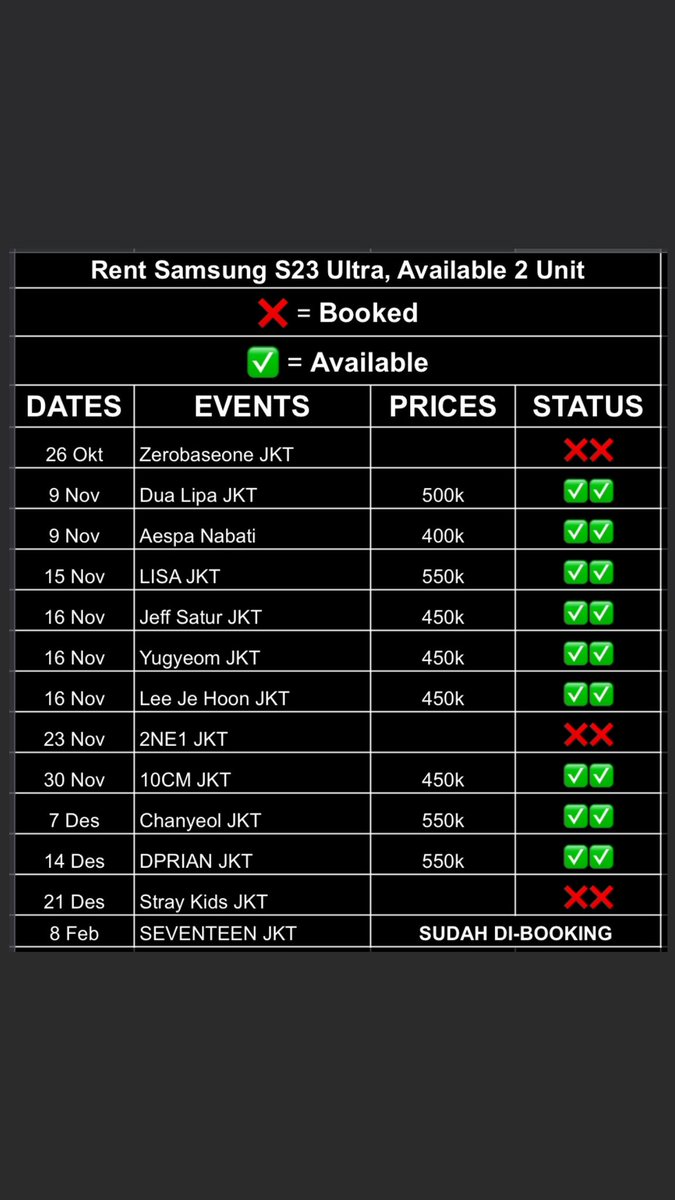 DM VIA IG |WTR OPEN RENT SEWA HP SAMSUNG S23 ULTRA tweet media