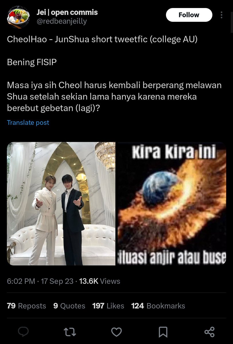 itsme_freyaa's tweet photo. ??? @redbeanjeilly kamu punya dua akunkah?? ini tweetfic kamu yg taun kemaren dimodif lagi apa gimana?

seriusan plot sama keypoint nya sama persis anjir..

https://t.co/3Fb89ufg5n https://t.co/ZKEsK7hwjS