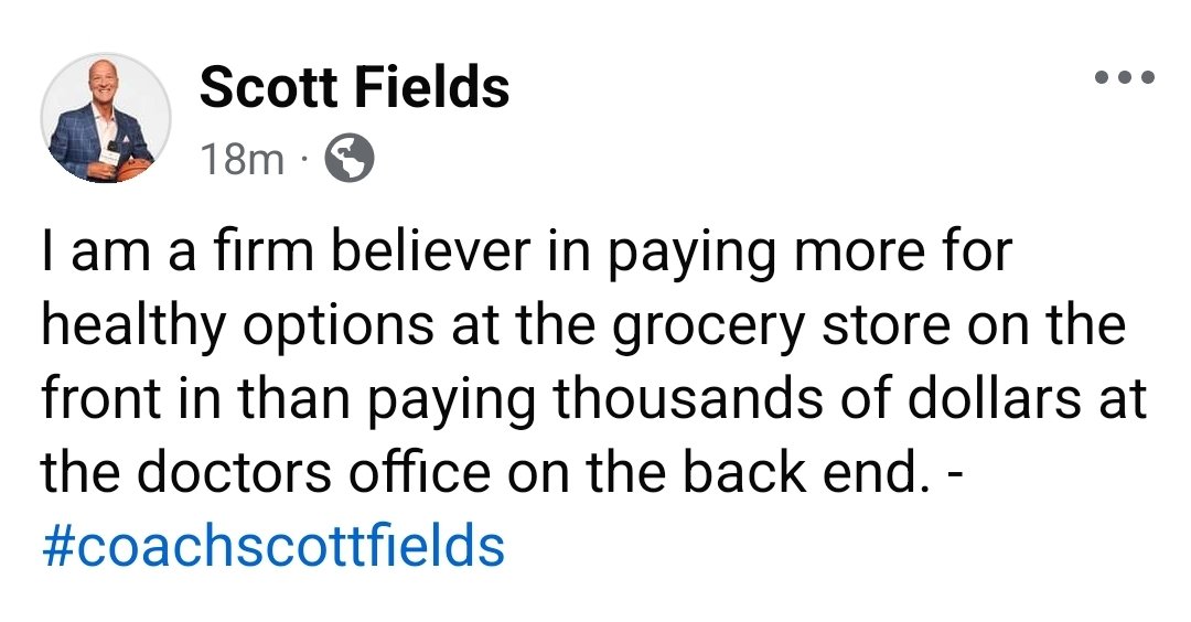 Live Healthy, Be Healthy
#coachscottfields