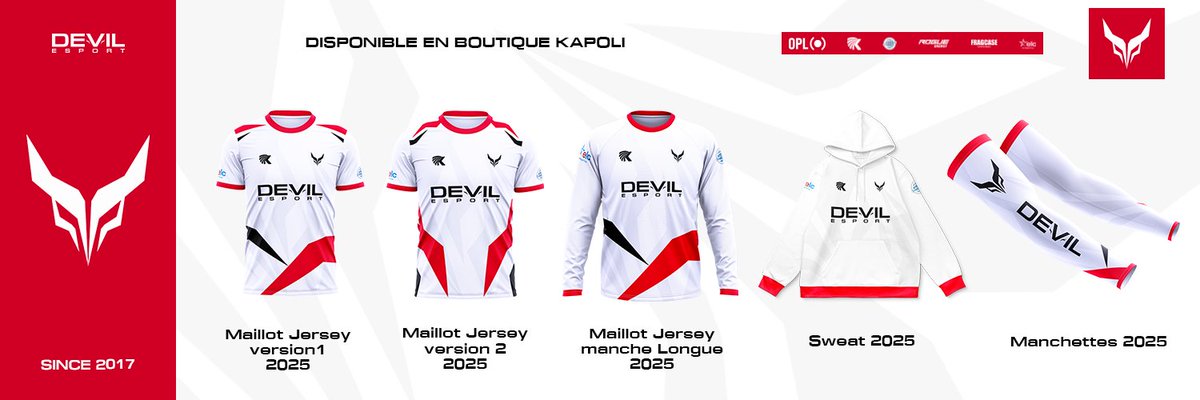 EsportDevils's tweet photo. 📢|𝘼𝙣𝙣𝙤𝙣𝙘𝙚

Voici la collection de vêtements 2025 de notre partenaire @Kapolifr .

👕Maillot Jersey Version 1
👕Maillot Jersey Version 2
👕Maillot Jersey Manche Longue
🧥Sweat ( Pull )
🧣Manchettes

🛒Lien de la boutique : https://t.co/TS87WUlPDR

🟥⬜️⬛️
#FORZADEVIL https://t.co/YYulrjJUhM