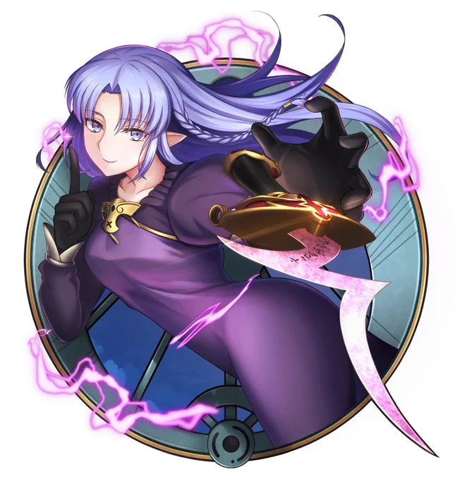 skebで名護ひさとさん()にFateのメディアさんを描いていただきました!コマンドコード風のメディアさん、カッコよくて美人です!素敵なイラストありがとうございました! 
