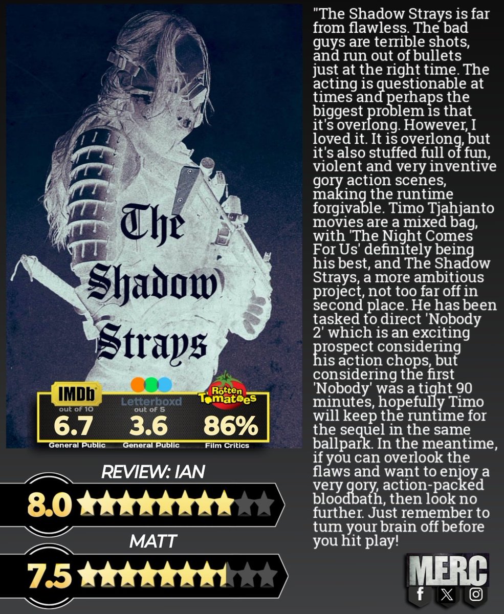 Our verdict on The Shadow Strays

"...if you can overlook the flaws and want to enjoy a very gory, action-packed bloodbath, then look no further." - Ian

#theshadowstrays

#movies #movie #FilmX #moviereviews #moviereview #film #films