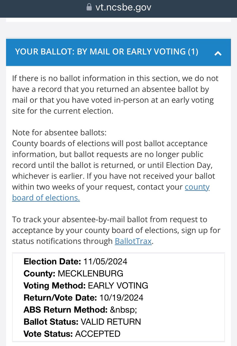 The assignment has been completed. #vote #Election2024 #ncpol