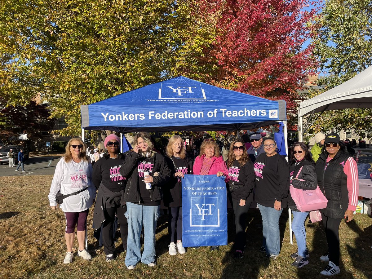 RosadoCiriello's tweet photo. Proud of @yft860 for representing at #MakingStride for breast cancer. @nysut @NYSUTTRO @AFTunion https://t.co/fbjsIc39vo