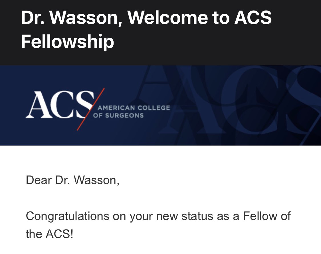 Megan Wasson, DO, FACOG, FACS (@wassonmegan) on Twitter photo After vetting by <a href="/AmCollSurgeons/">American College of Surgeons</a> Fellow members, committee interviews, recommendation to the Board of Regents, I was inducted as a Fellow of the American College of Surgeons. I am an #obgyn, but I am and forever will be a #surgeon at my core. #MayoClinicAZ <a href="/MayoClinic/">Mayo Clinic</a> After vetting by <a href="/AmCollSurgeons/">American College of Surgeons</a> Fellow members, committee interviews, recommendation to the Board of Regents, I was inducted as a Fellow of the American College of Surgeons. I am an #obgyn, but I am and forever will be a #surgeon at my core. #MayoClinicAZ <a href="/MayoClinic/">Mayo Clinic</a>