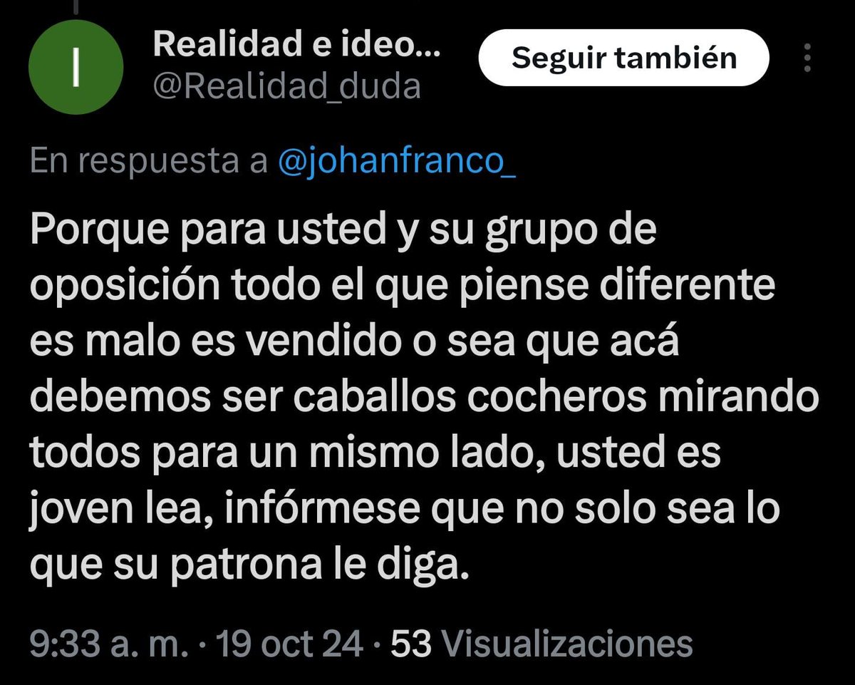 Linavelasqueze's tweet photo. El joven @johanfranco_ de la vereda Vallecitos de Jericó cuestiona una veeduría "ambiental" creada por exempleados y simpatizantes de la empresa Minera de Cobre #Quebradona y salen a manotearlo. @susanamuhamad @franciscoactiv2 
(NYSE: $AU) - AngloGold Ashanti,  check this👆. https://t.co/8blpLiZK3F
