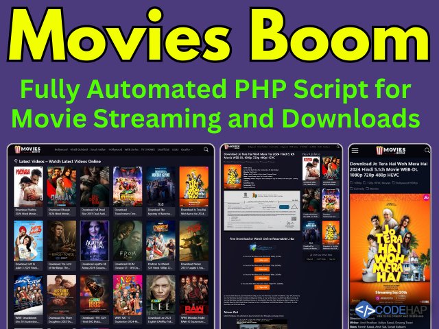 CodeHap's tweet image. Movies Boom - Fully Automated PHP Script For Movie Streaming And Downloads
codehap.com/store/all-in-o…
Fully Automated PHP Script For Movie Streaming And Downloads