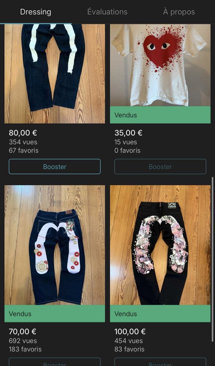 uroxo_'s tweet photo. Achat jean Evisu : ~20€
Achat t-shirt CDG : ~8€

C’est trop facile avec cette technique 👀 https://t.co/VNoCJhftAP