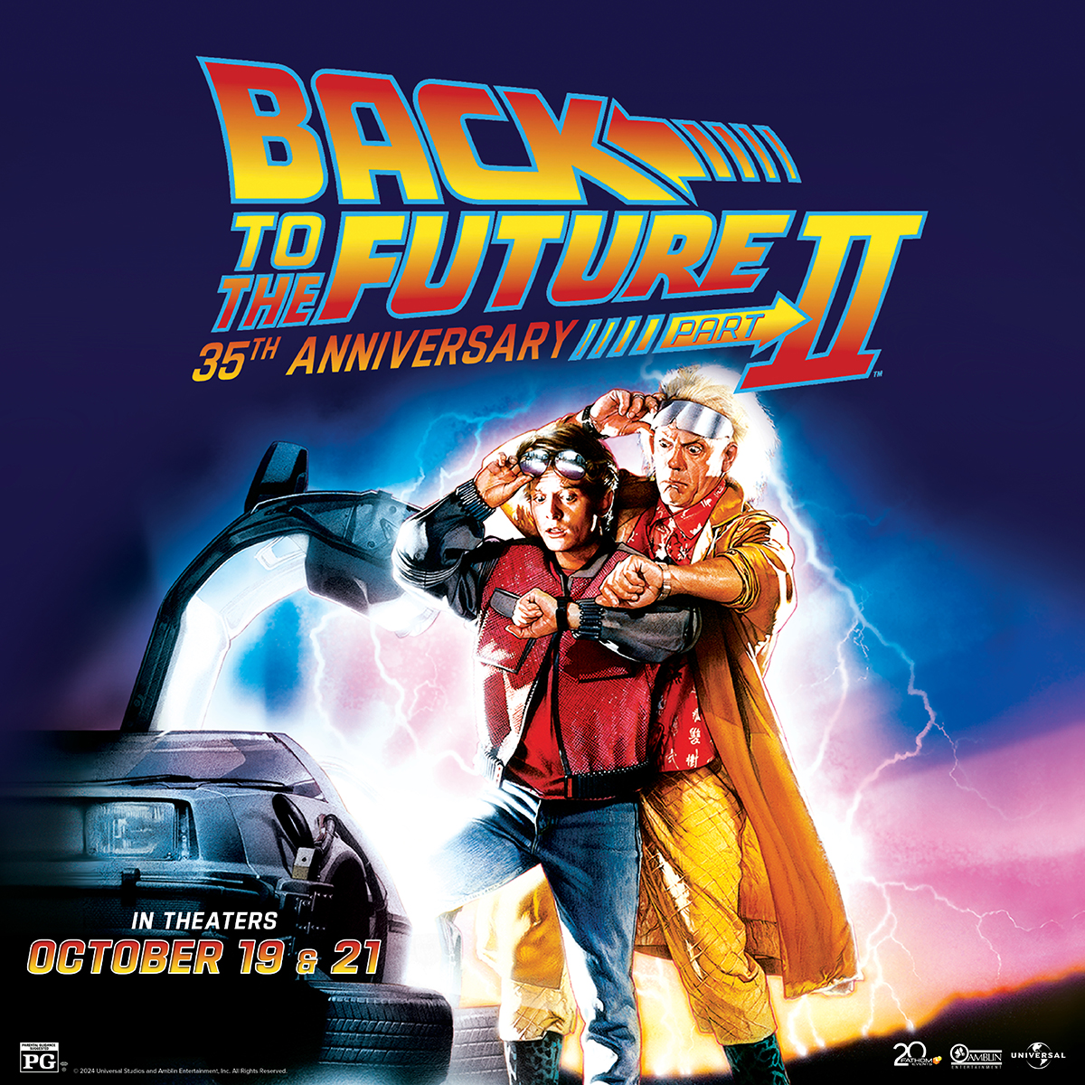 BacktotheFuture's tweet image. Great Scott!!! @FathomEvents and @UniversalPics are bringing you @BacktotheFuture just in time for #BacktotheFutureDay on October 21 — the fan-favorite sequel #BacktotheFuturePartII returns to theaters nationwide in celebration of its 35th Anniversary! Tickets: