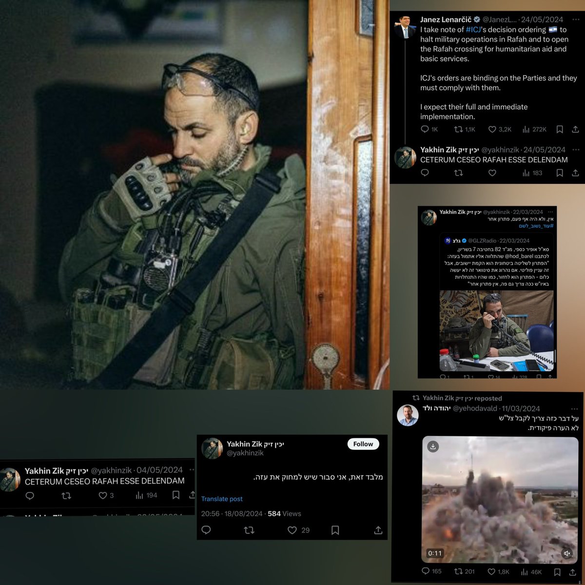 Younis Tirawi | يونس (@ytirawi) on Twitter photo <a href="/ireallyhateyou/">B.M.</a> 99. Israeli senior commander & chief staff officer of the Yiftach Brigade “Reserve Commando Brigade” Lt. Col Yakhin Zik
“Gaza must be erased”, “settlements in Gaza is the solution” & sharing posts supporting a commander that blew up a University suggesting he should be rewarded <a href="/ireallyhateyou/">B.M.</a> 99. Israeli senior commander & chief staff officer of the Yiftach Brigade “Reserve Commando Brigade” Lt. Col Yakhin Zik
“Gaza must be erased”, “settlements in Gaza is the solution” & sharing posts supporting a commander that blew up a University suggesting he should be rewarded