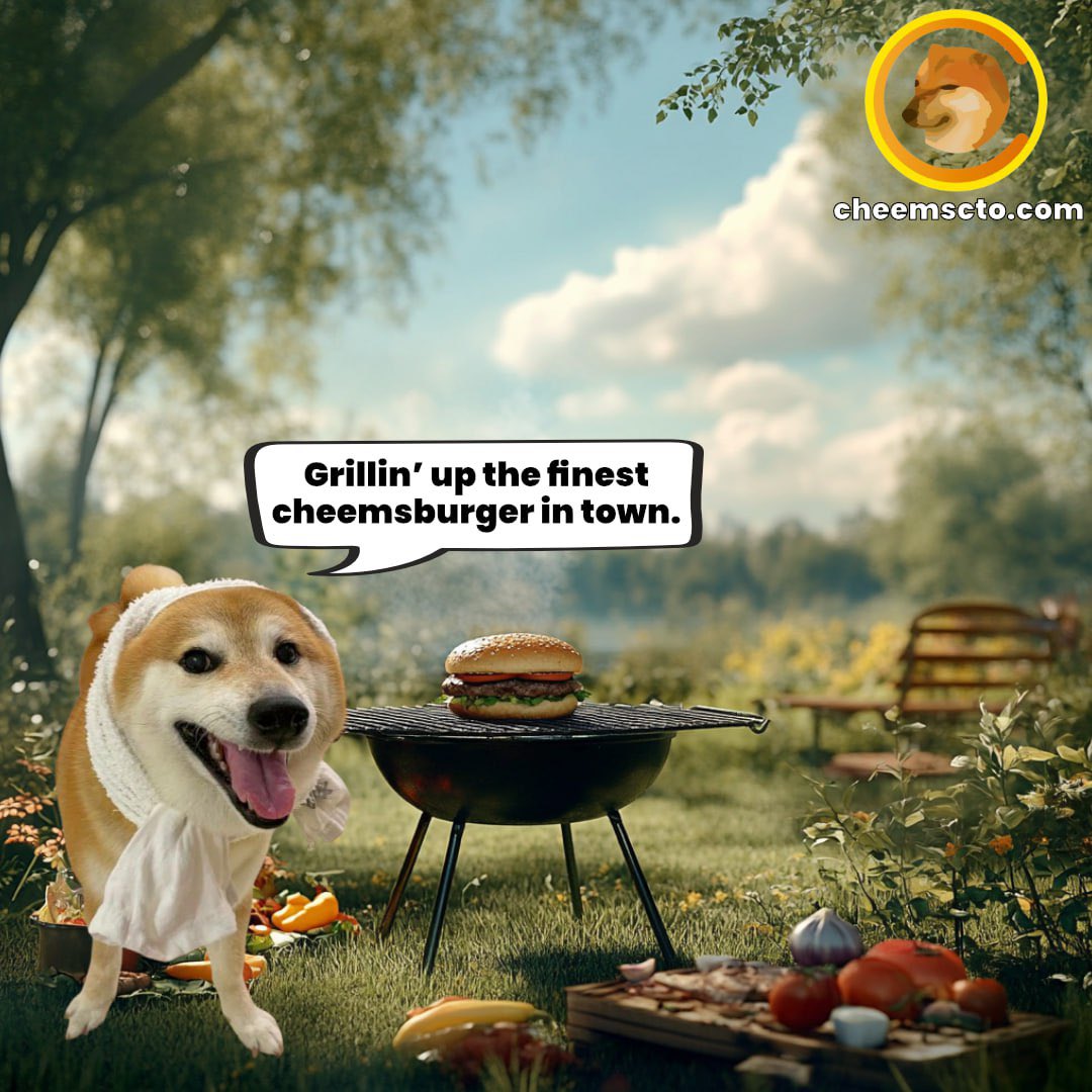 hagjan's tweet photo. @LayahHeilpern Time to mention $CHEEMS @Cheemsethcto again then ๐๐ป๐โค๏ธ Heโs grilling his #Cheemsburger today it seems #Sundayfeeling #CheemsArmy https://t.co/3lCxTzuWGK