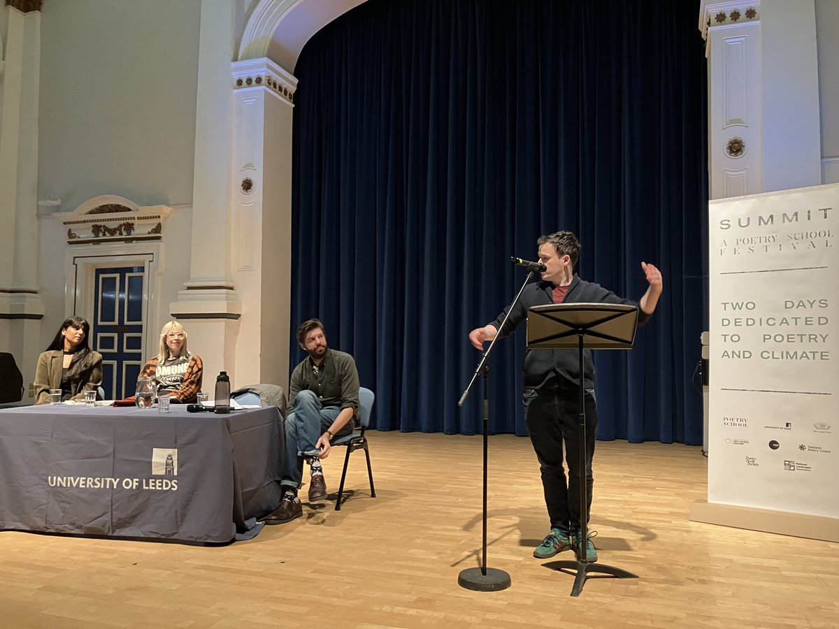 “Accepting it might take our whole lives”
- A thought provoking session on blue poetics, the ocean and climate change featuring Helen Mort’s field notes from greenland, Alycia Pirmohamed on Canada and Niall Campbell on scottish islands at the Leeds eco-poetry Summit <a href="/poetryschool/">Poetry School</a>