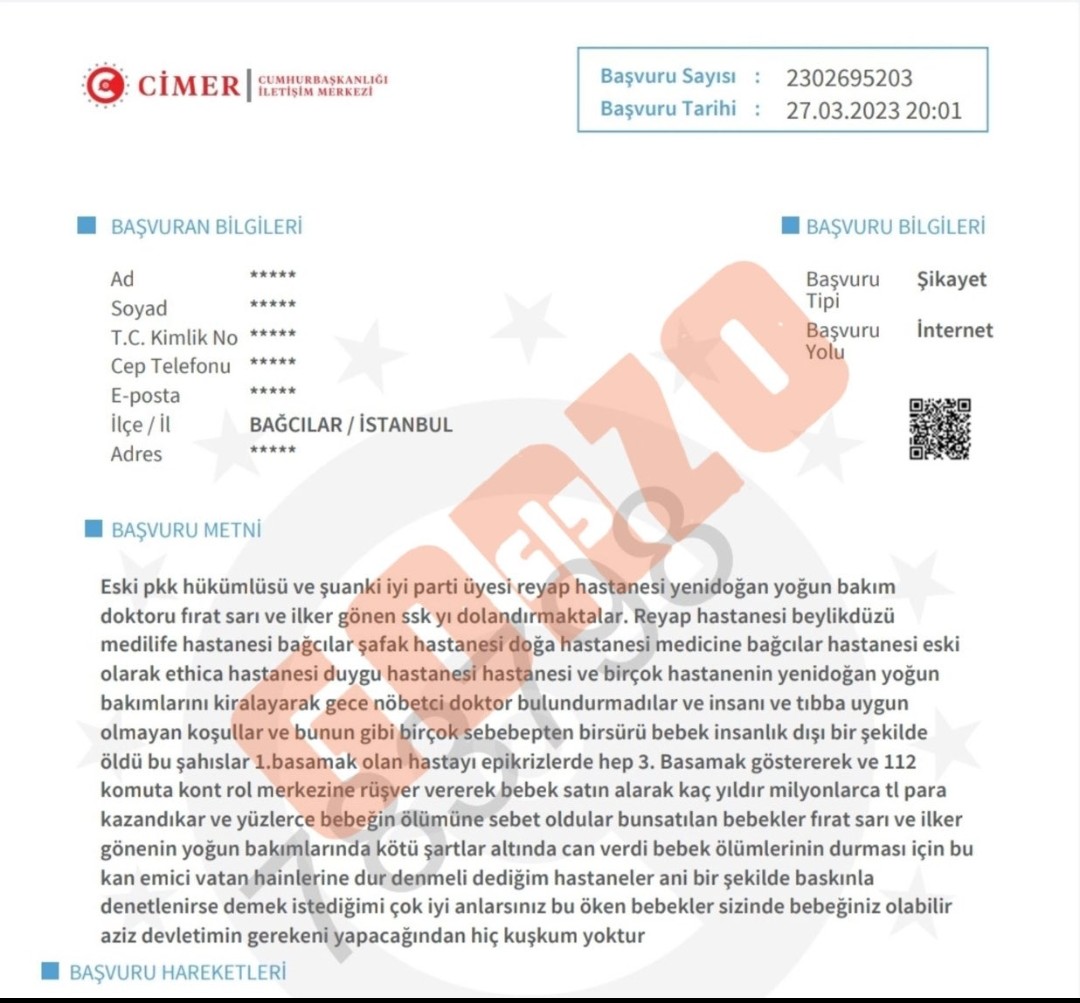 debuffer2's tweet photo. Nasıl olur da bebek katili çete CİMER şikayetiyle ortaya çıkar diye şaşıranlara anlatayım:
Pandemide putlaştırdılar 
Soru sorsan azarlayan tepki göstersen düğmeye basıp seni gözaltına aldıracak kutsal doktor miti yarattılar
Yurt dışına kaçıyorlar propagandası yapıp kalanları dokunulmaz kıldılar
TTB,Şebnem Korur Fincancı,CHP ve kontrolündeki medya aracılığıyla ne kadar önlük giyen terörist varsa sırtı sıvazlandı
Ortaya vatandaşın hesap sormadığı,sorgulayamadığı,tek çaresi yetkili kurumlara imzasız mektuplar yazmak olduğu garabet bir sistem ortaya çıktı.