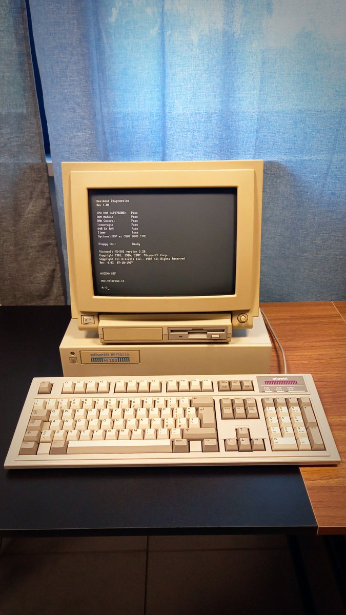 ValorosoIT's tweet photo. ๐ธ Here are a couple of photos of my Olivetti M200, with the boot screen and the startup of MS-DOS 3.2 from a floppy disk! ๐พ
https://t.co/cm56lzwCFZ
#OlivettiM200 #RetroComputing #MSDOS #VintagePC #ComputerVintage #Olivetti #M200 #BootScreen #TechRevival #ValorosoIT https://t.co/oNjNZTKT77