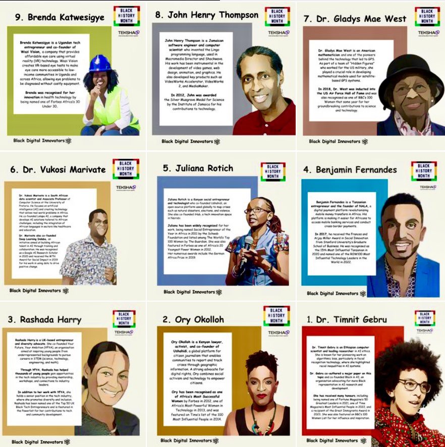 #BlackHistoryMonth: #Teachers, #Parents, #Homeschoolers, enrich your #STEM curriculum with the Black Digital Innovator series at: instagram.com/tekshaqq_c.i.c…
#TEKSHAQQ #Representation #BlackFamily #BlackYouth #BlackBritish #London